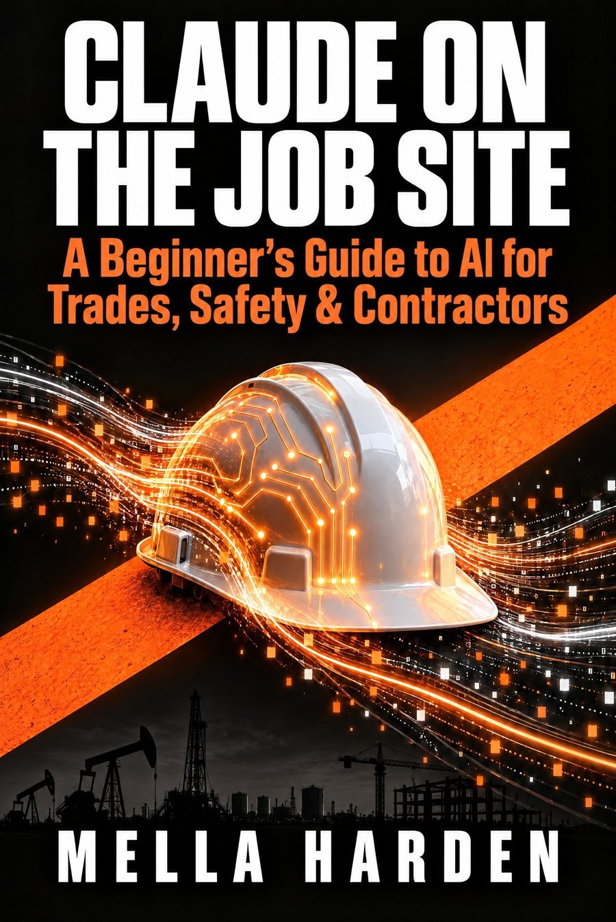 Book cover: Claude on the Job Site — A Beginner's Guide to AI for Trades, Safety & Contractors, by Mella Harden
